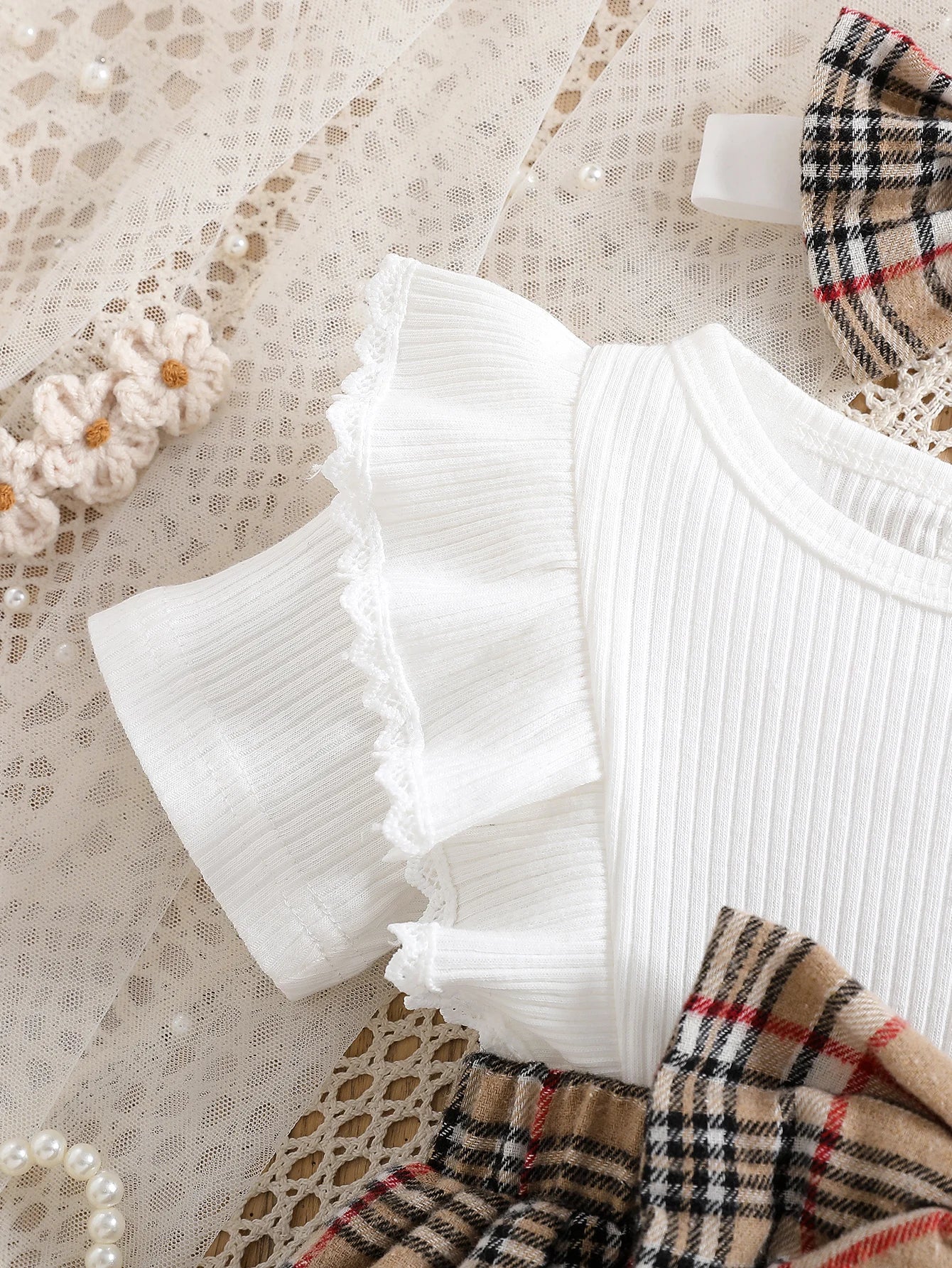 Baby Girl Plaid Summer Dress – Ruffles & Bows for Everyday Charm (6M–3Y) - Nestling Babies 