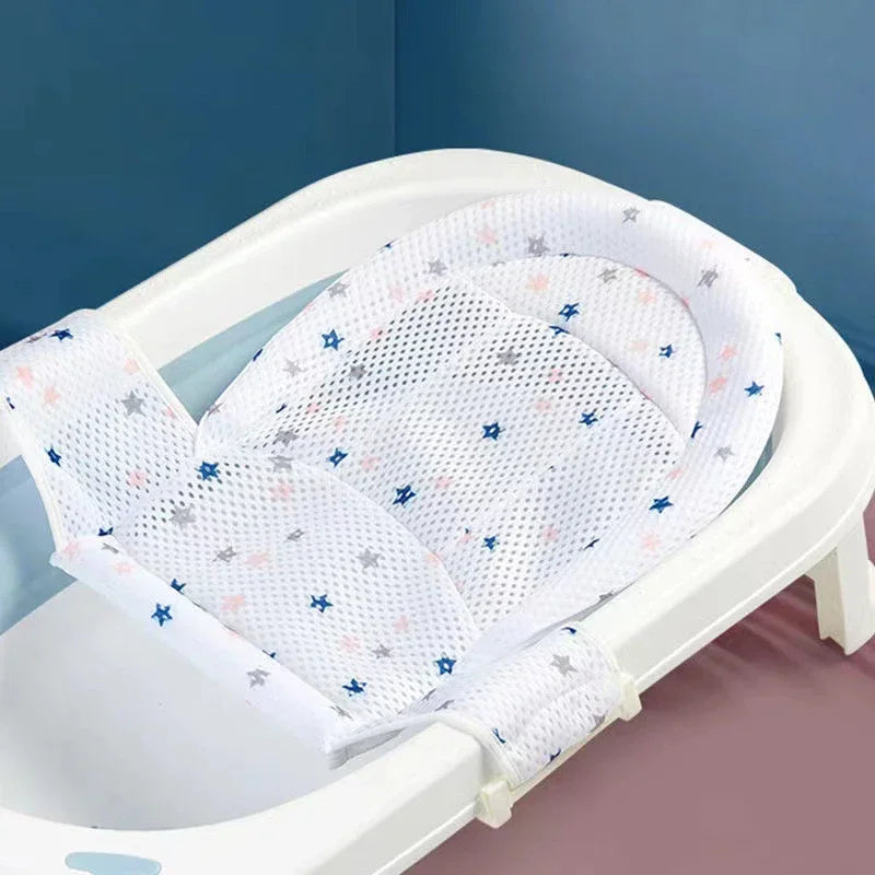 Adjustable Baby Bath Support Net – Anti-Slip Cradle Cushion for Newborns - Nestling Babies 