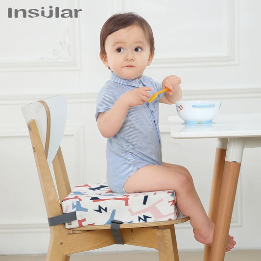 Adjustable Baby Booster Seat Cushion – Soft Dining Chair Pad with Safety Straps for Toddlers - Nestling Babies 