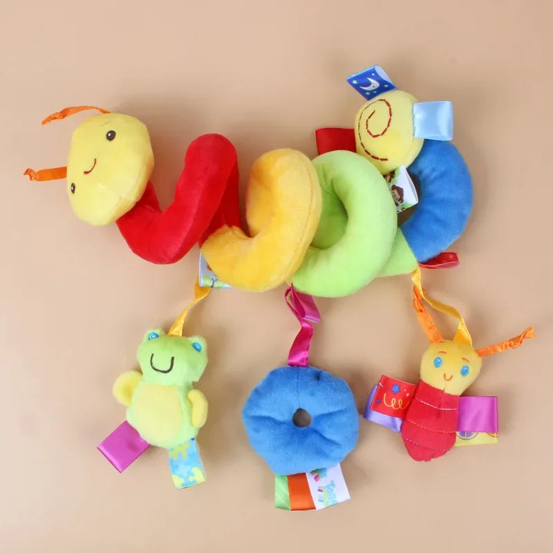 Spiral Baby Crib & Stroller Hanging Rattles Toy – Soft Cotton Mobile for Newborns & Infants - Nestling Babies 