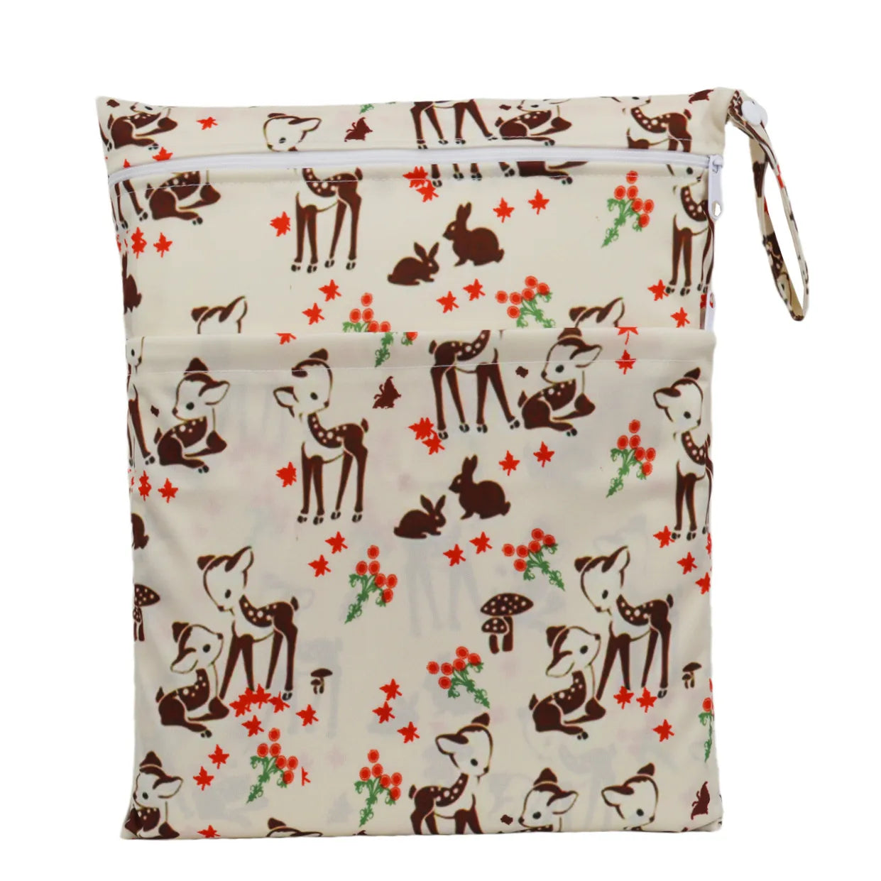 [Sigzagor] Reusable Wet Dry Bag – Waterproof Diaper Organizer with Dual Zippers & Animal Prints - Nestling Babies 