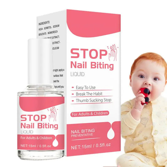 Anti-Nail Biting Liquid – Bitter Polish to Stop Thumb Sucking & Nail Chewing (15ml) - Nestling Babies 