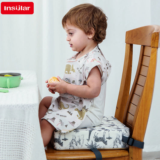 INSULAR Adjustable Booster Seat – Removable Floral Cushion for Baby Dining Chairs - Nestling Babies 