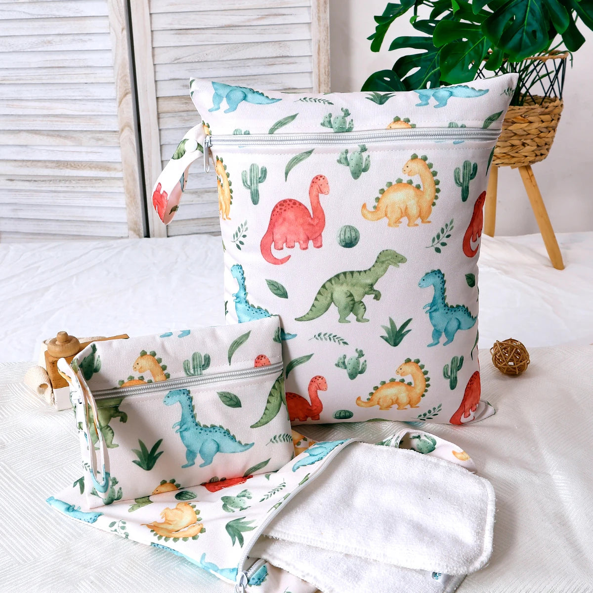 Kangobaby 3PCS Reusable Baby Blanket Storage Bag Set – Multifunctional Travel Organizer with Zipper Closure - Nestling Babies 