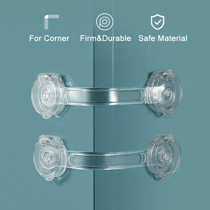 6PCS Baby Cabinet Strap Locks – Anti-Opening Safety Buckles for Drawers, Fridge & More - Nestling Babies 