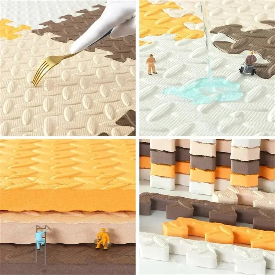 Thick Solid Color Baby Play Mat – 2.5CM Soft Puzzle Foam Tiles for Crawling & Play Areas - Nestling Babies 