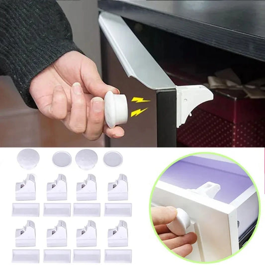 Magnetic Baby Safety Locks – Invisible Childproof Drawer & Cabinet Latches (No Drilling Required) - Nestling Babies 