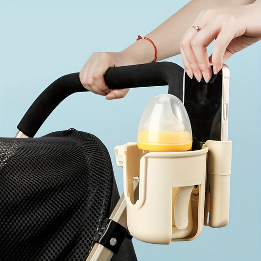 2-in-1 Universal Stroller Cup & Phone Holder – For Bottles, Mugs, and Smartphones - Nestling Babies 