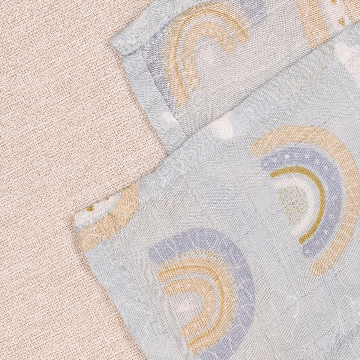 5-Pack Ultra-Soft Baby Burp Cloths – Bamboo & Cotton Muslin (60×60 cm) - Nestling Babies 
