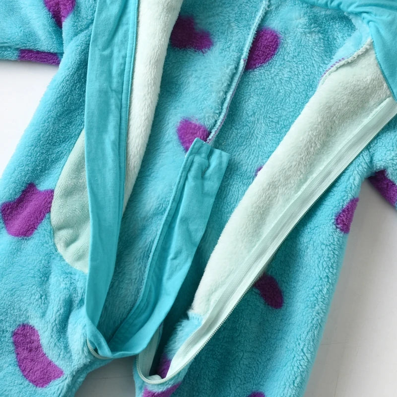 Baby Fleece Winter Romper with Horned Hood – Ultra-Warm Snowsuit for 0–3 Years - Nestling Babies 