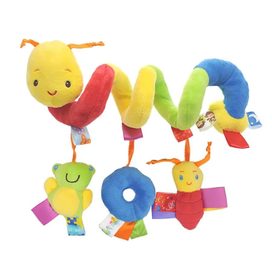 Spiral Baby Crib & Stroller Hanging Rattles Toy – Soft Cotton Mobile for Newborns & Infants - Nestling Babies 
