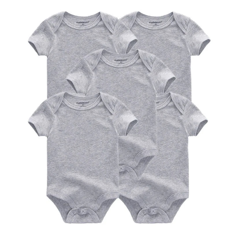 Essential Cotton Baby Bodysuit Set (5-Pack | 0–12M) - Nestling Babies 