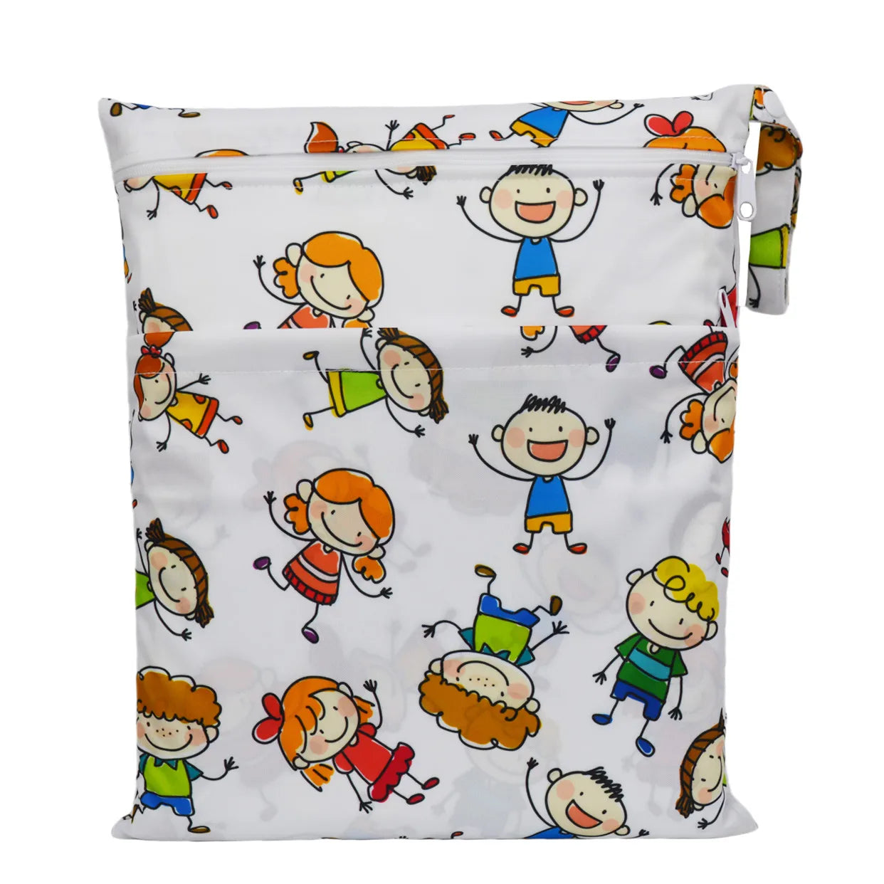 [Sigzagor] Reusable Wet Dry Bag – Waterproof Diaper Organizer with Dual Zippers & Animal Prints - Nestling Babies 