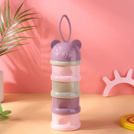 Layer Milk Powder & Snack Dispenser – Compact & Travel-Ready - Nestling Babies 