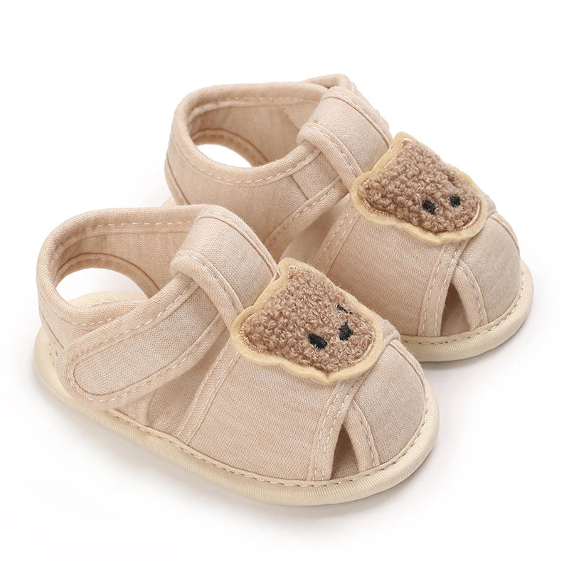 Baby Bear Soft Sole Sandals – Comfortable Summer First Walkers for Infants (0–18 Months) - Nestling Babies 