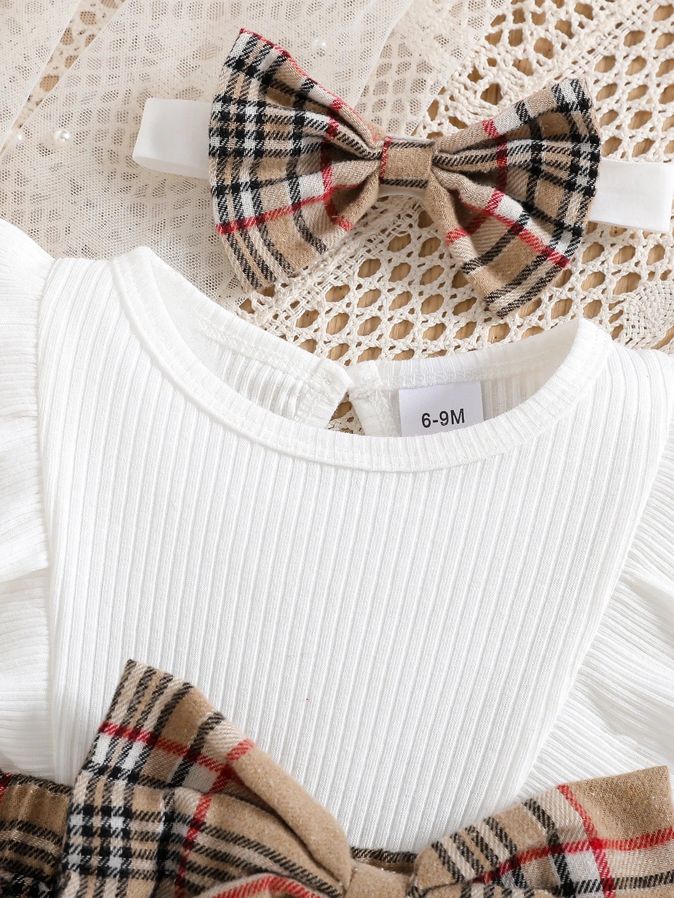 Baby Girl Plaid Summer Dress – Ruffles & Bows for Everyday Charm (6M–3Y) - Nestling Babies 