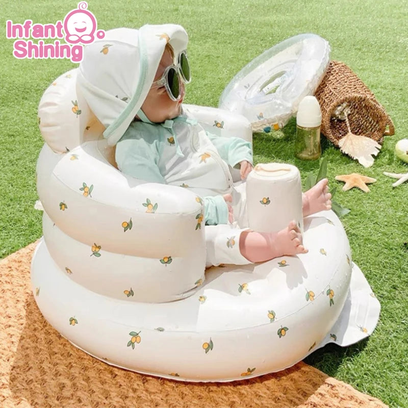 Infant Shining Inflatable Baby Sofa Chair – Portable Bath & Sitting Practice Seat for Babies - Nestling Babies 