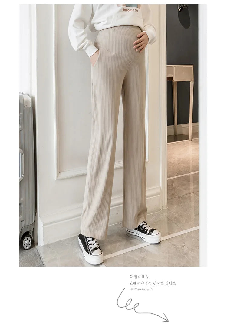 Thickened Maternity Belly Pants – Loose & Cozy Everyday Wear for Pregnant Women - Nestling Babies 