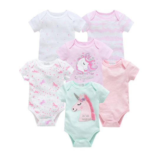 Cotton Essentials – 3/6-Pack Baby Bodysuits (Unisex | 0–12M) - Nestling Babies 