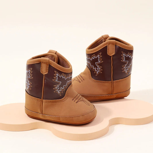 Baby Soft PU Leather Boots – Prewalker Ankle Shoes for Boys & Girls (0–12 Months) - Nestling Babies 