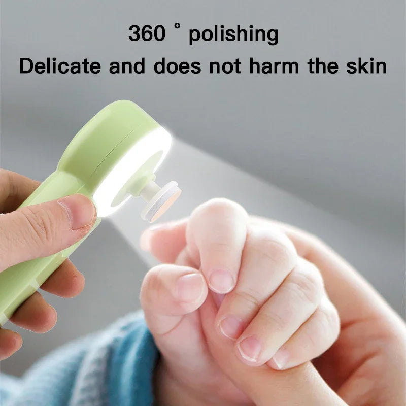 Rechargeable Baby Nail Grinder – Silent Electric Clipper with LED Light for Safe & Gentle Trimming - Nestling Babies 