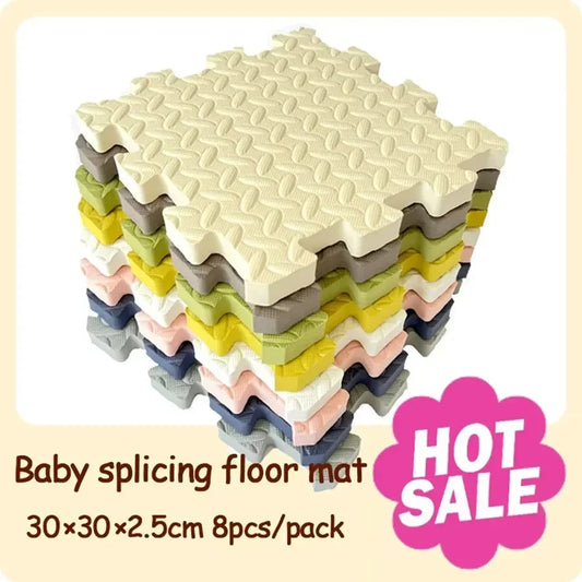Thick Solid Color Baby Play Mat – 2.5CM Soft Puzzle Foam Tiles for Crawling & Play Areas - Nestling Babies 
