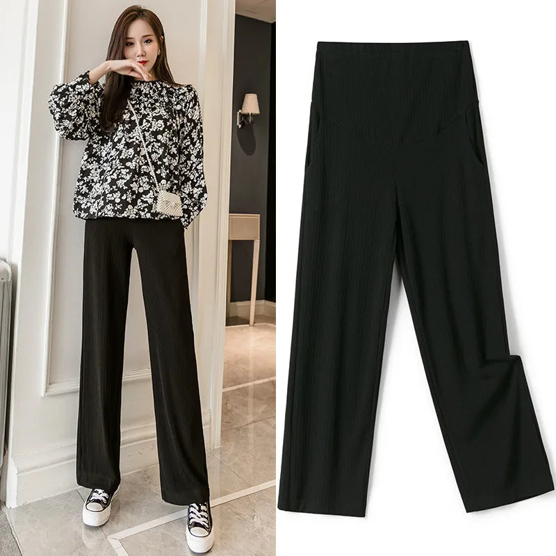 Thickened Maternity Belly Pants – Loose & Cozy Everyday Wear for Pregnant Women - Nestling Babies 