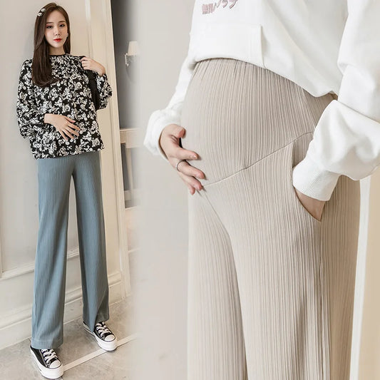 Thickened Maternity Belly Pants – Loose & Cozy Everyday Wear for Pregnant Women - Nestling Babies 