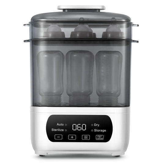 4-in-1 Baby Bottle Sterilizer & Dryer – LED Touch Control + Auto Shut-Off - Nestling Babies 