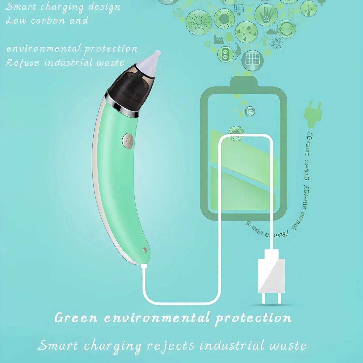 Electric Baby Nasal Aspirator – Silent & Powerful Nose Cleaner for Newborns - Nestling Babies 