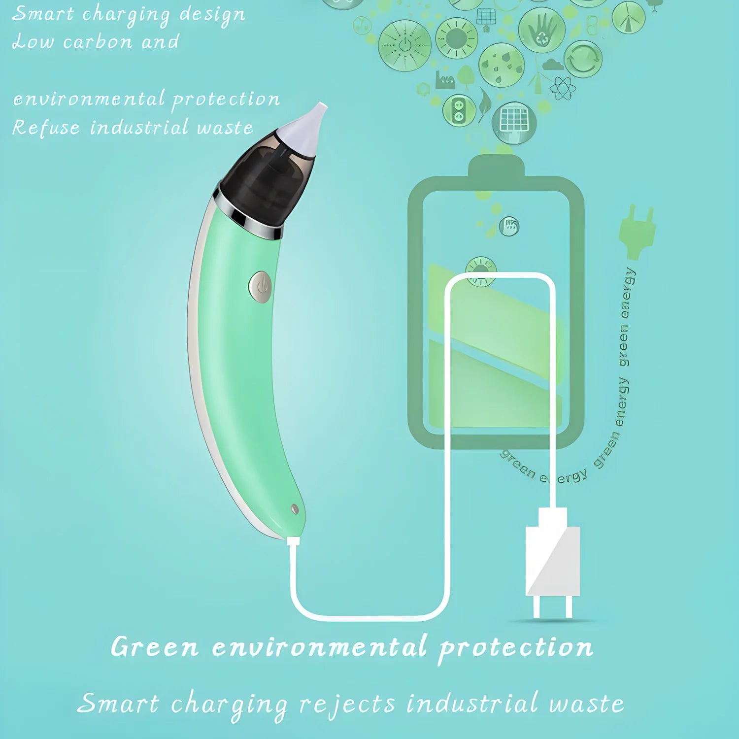 Electric Baby Nasal Aspirator – Silent & Powerful Nose Cleaner for Newborns - Nestling Babies 