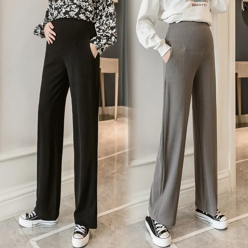 Thickened Maternity Belly Pants – Loose & Cozy Everyday Wear for Pregnant Women - Nestling Babies 
