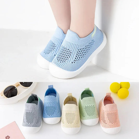 Soft Mesh Baby Shoes – Non-Slip Casual First Walkers for Boys & Girls (0–1Y) - Nestling Babies 